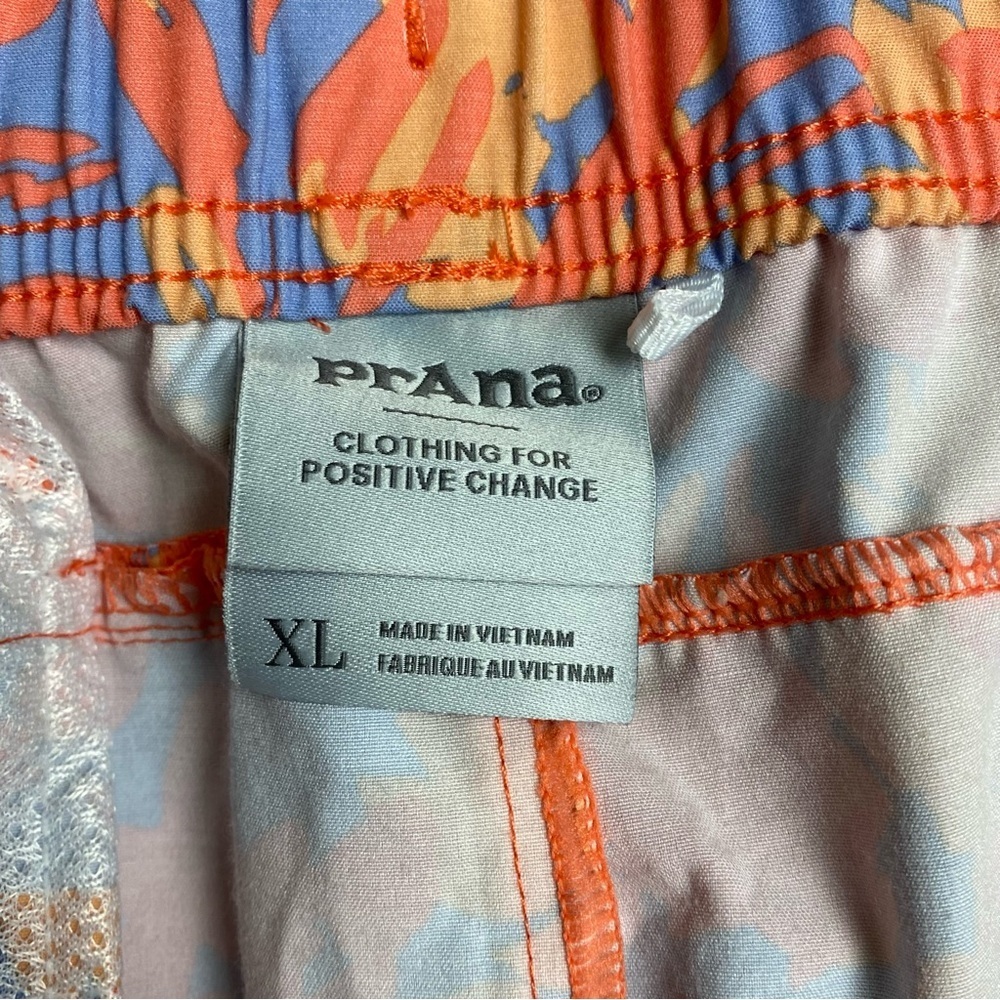 Prana Ladies Orange Athletic Shorts Vibrant Design Lightweight XL - Picture 9 of 9